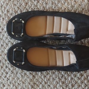 Me Too black flats with buckle